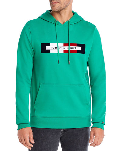 Tommy Hilfiger Embroidered Logo Hooded Sweatshirt Jelly Green