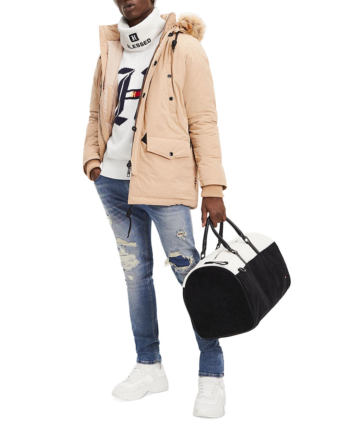 Tommy Hilfiger Embroidered Logo Sweater Snow White