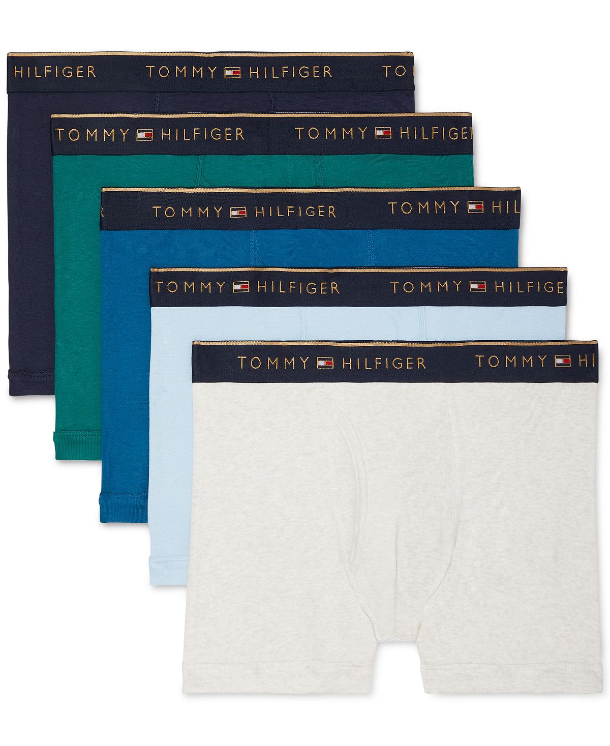 Tommy Hilfiger Five-pack Cotton Classics Trunk Briefs Hunter