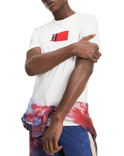 Tommy Hilfiger Flag Graphic Logo Tee Snow White thumbnail 1