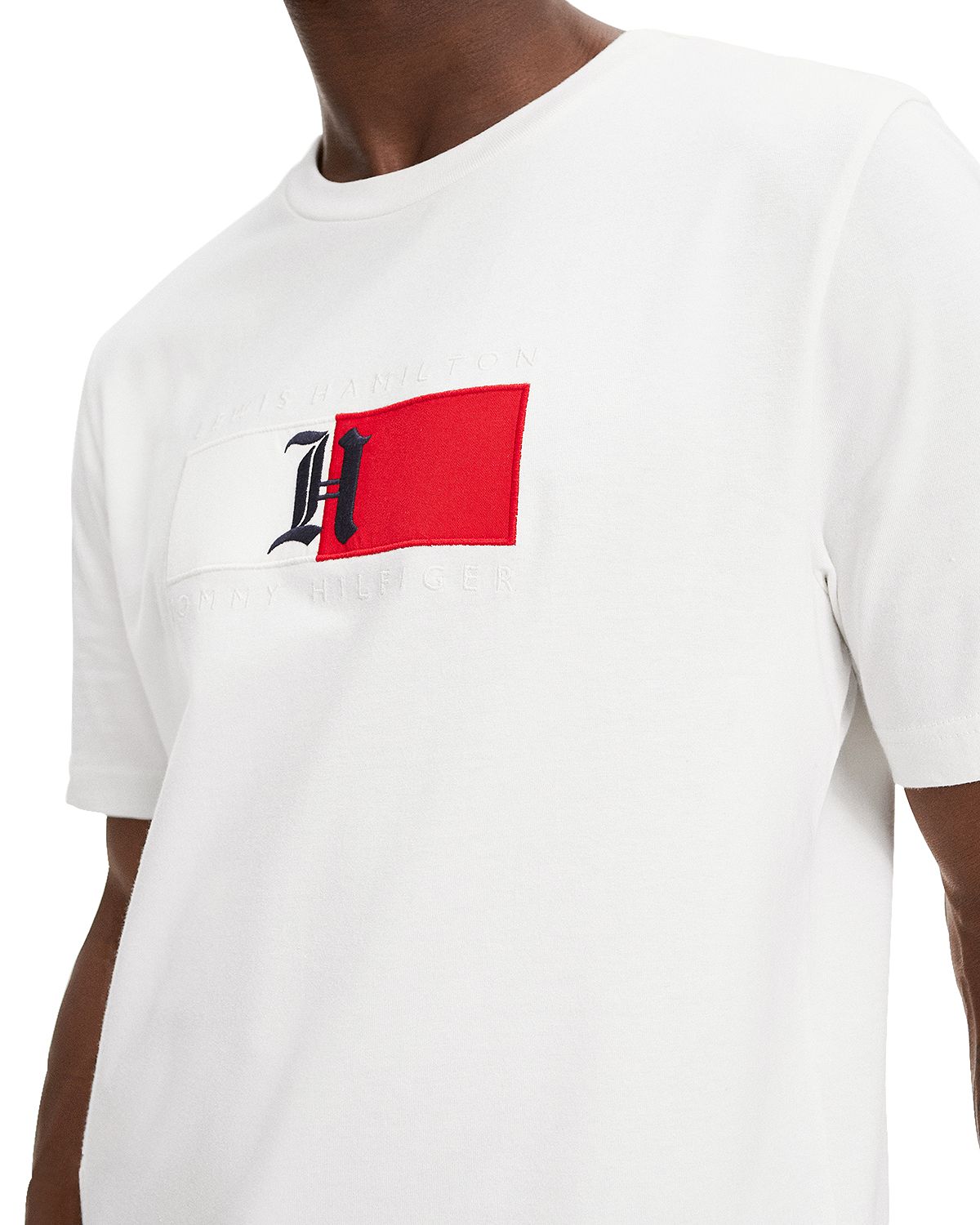 Tommy Hilfiger Flag Graphic Snow CheapUndies – White Tee Logo