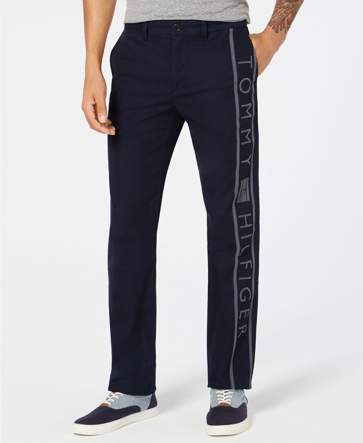 Tommy Hilfiger Flynn Logo Chinos  Navy