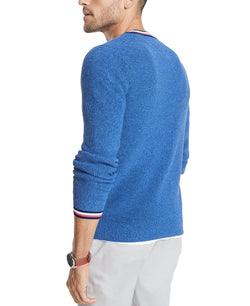 Tommy Hilfiger Geneva Regular-fit Tipped Ribbed-knit Sweater Blue Depths thumbnail 2