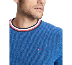 Tommy Hilfiger Geneva Regular-fit Tipped Ribbed-knit Sweater Blue Depths thumbnail 3