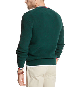 Tommy Hilfiger Geneva Regular-fit Tipped Ribbed-knit Sweater Botanical Garden thumbnail 2