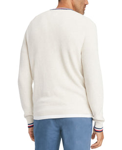 Tommy Hilfiger Geneva Regular-fit Tipped Ribbed-knit Sweater Bright White Heather thumbnail 2