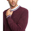 Tommy Hilfiger Geneva Regular-fit Tipped Ribbed-knit Sweater Sky Captain/Rhododendron