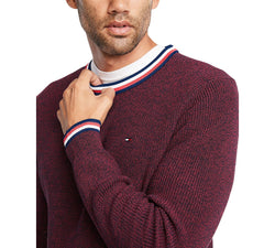 Tommy Hilfiger Geneva Regular-fit Tipped Ribbed-knit Sweater Sky Captain/Rhododendron thumbnail 3