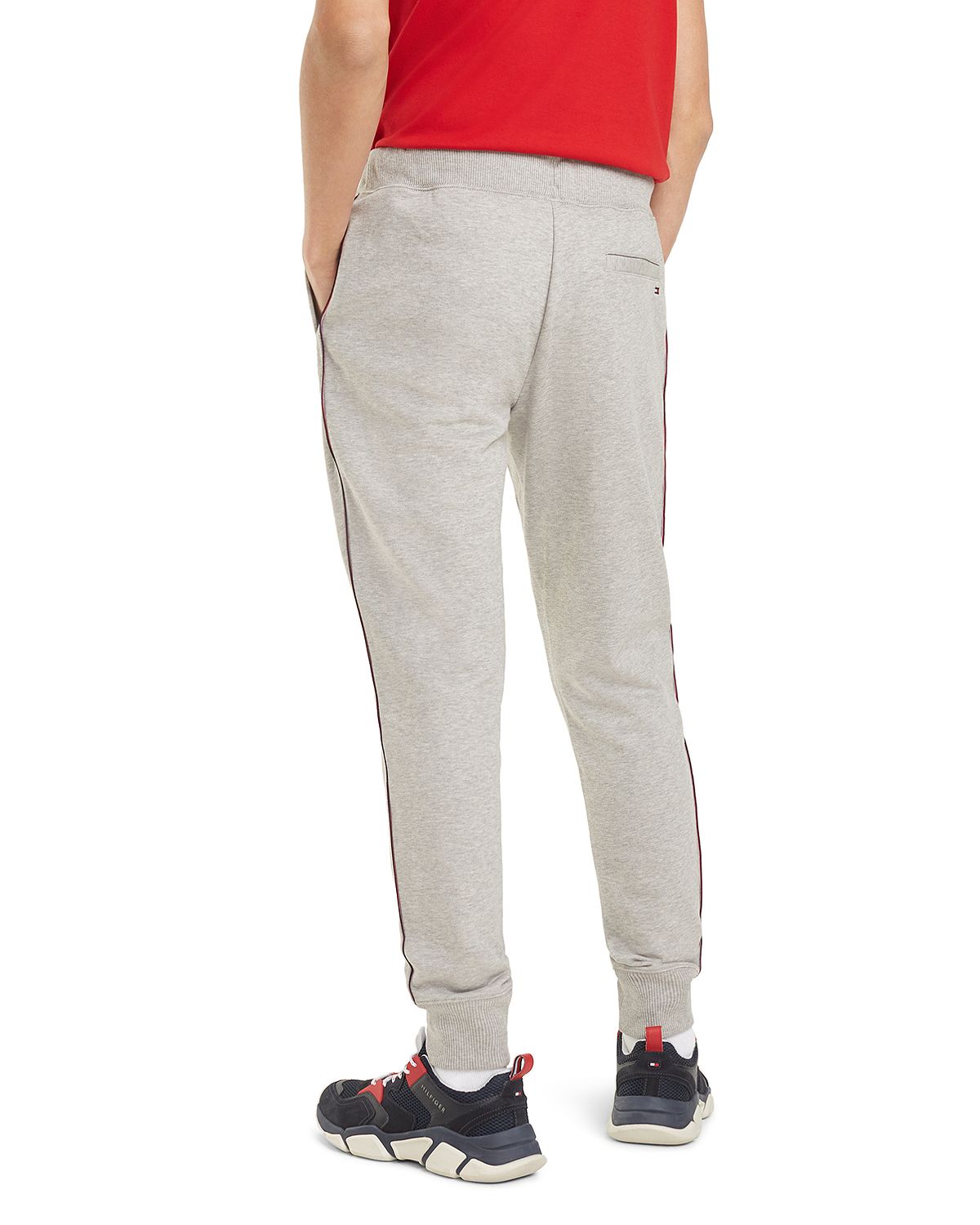 Tommy Hilfiger Global Stripe-trimmed Sweatpants Cloud Heather