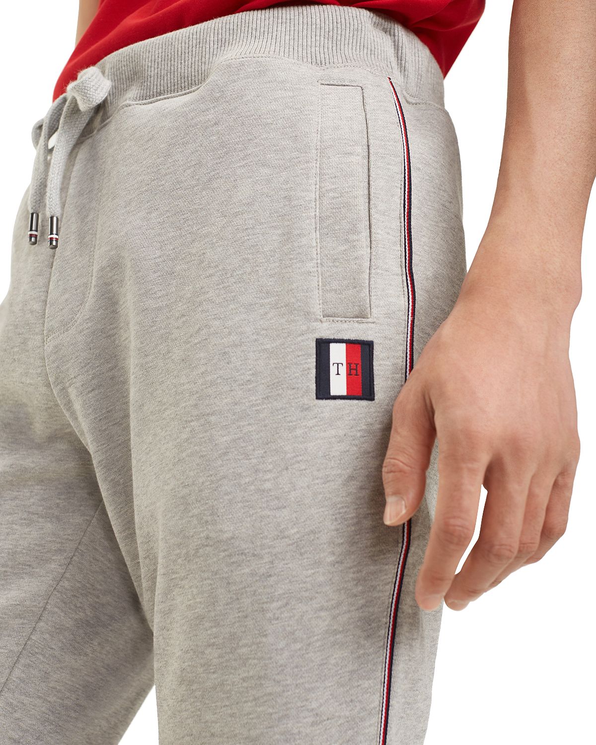 Tommy Hilfiger Global Stripe-trimmed Sweatpants Cloud Heather