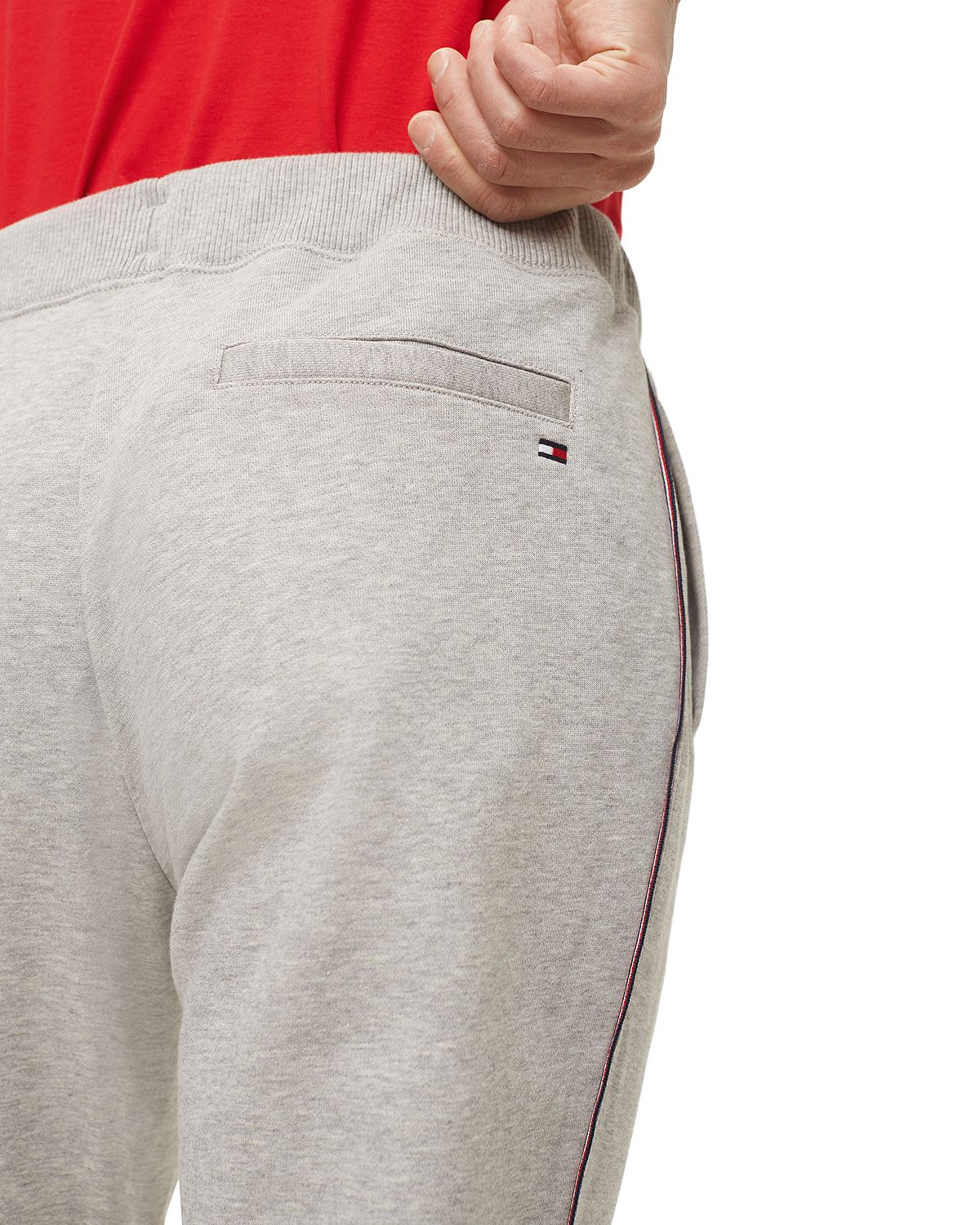 Tommy Hilfiger Global Stripe-trimmed Sweatpants Cloud Heather