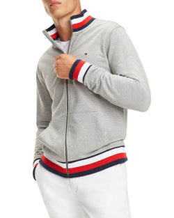 Tommy Hilfiger Global Stripe-trimmed Track Jacket Cloud Heather thumbnail 1