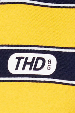 Tommy Hilfiger Golden Rod/Navy Striped Custom Fit Long Sleeve Polo Shirt thumbnail 3