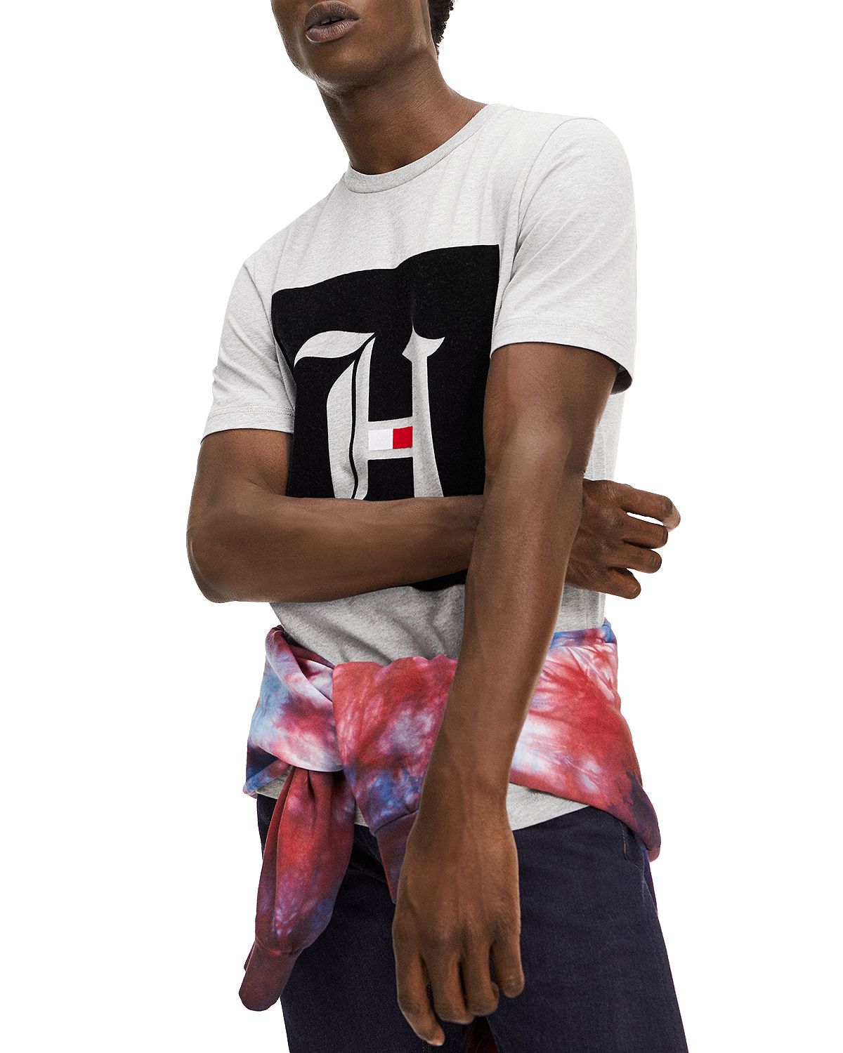 Tommy Hilfiger Graphic Logo Tee Cloud Heather