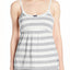 Tommy Hilfiger Heather-Grey/White Stripe Rugby Pajama Camisole Top
