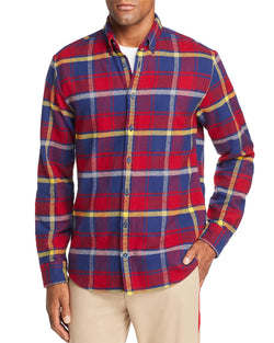 Tommy Hilfiger Heavy Flannel Button-down Shirt Rhubard thumbnail 1