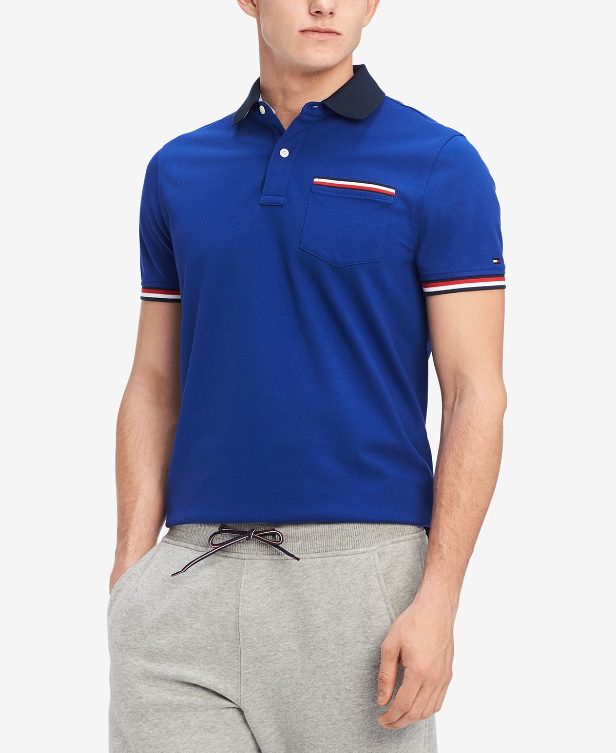 Tommy Hilfiger Homer Custom Fit Polo Shirt Mazarine Blue