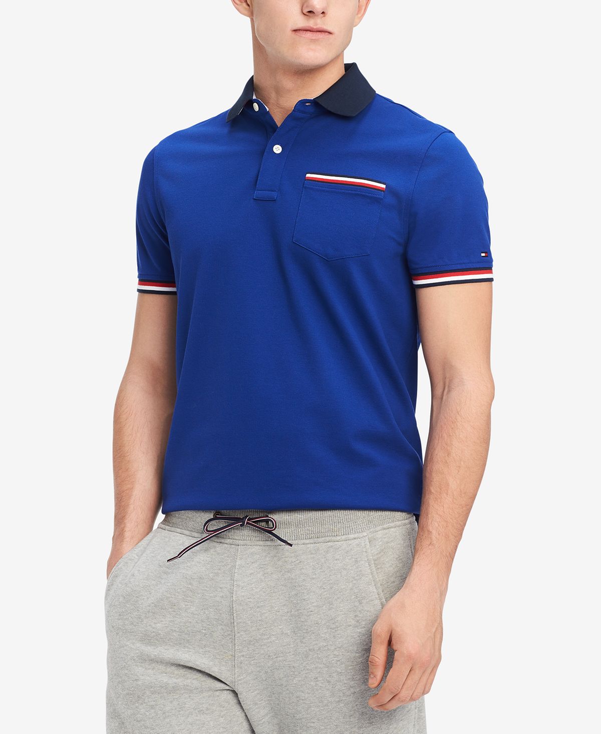 Tommy Hilfiger Homer Custom Fit Polo Shirt Mazarine Blue