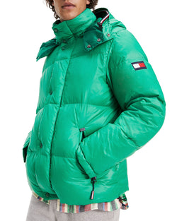 Tommy Hilfiger Hooded Quilted Jacket Jolly Green thumbnail 1