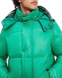 Tommy Hilfiger Hooded Quilted Jacket Jolly Green thumbnail 3