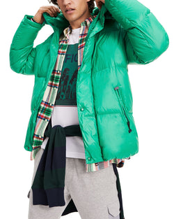 Tommy Hilfiger Hooded Quilted Jacket Jolly Green thumbnail 4