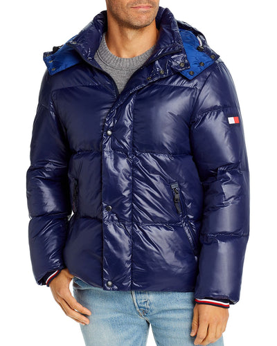 Tommy Hilfiger Hooded Quilted Jacket Navy
