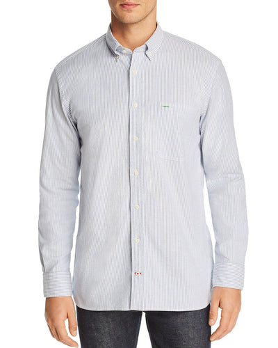 Tommy Hilfiger Icon Logo Stripe-printed Regular Fit Button-down Shirt Shirt Blue