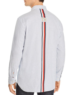 Tommy Hilfiger Icon Logo Stripe-printed Regular Fit Button-down Shirt Shirt Blue thumbnail 2