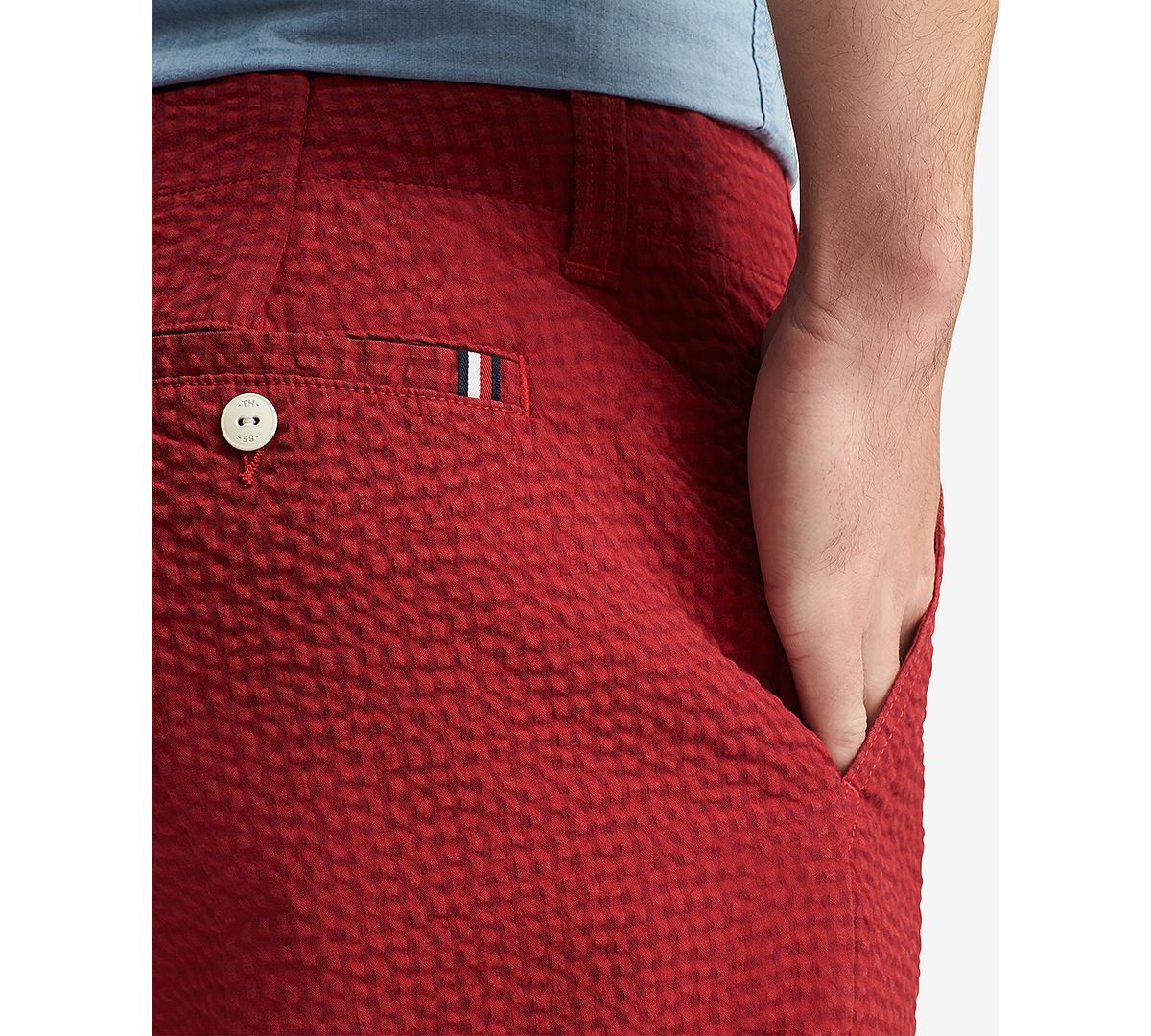 Tommy Hilfiger Jerry Gingham 9" Shorts As Is Red