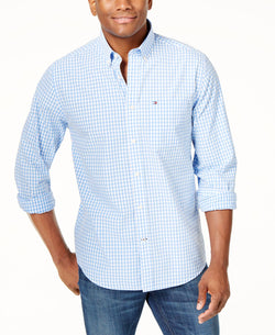 Tommy Hilfiger Long-sleeve Twain Gingham Check Classic Fit Shirt Collection Blue thumbnail 1