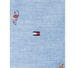 Tommy Hilfiger Manu Custom-fit Parrot-print Camp Collar Shirt Light Chambray thumbnail 3