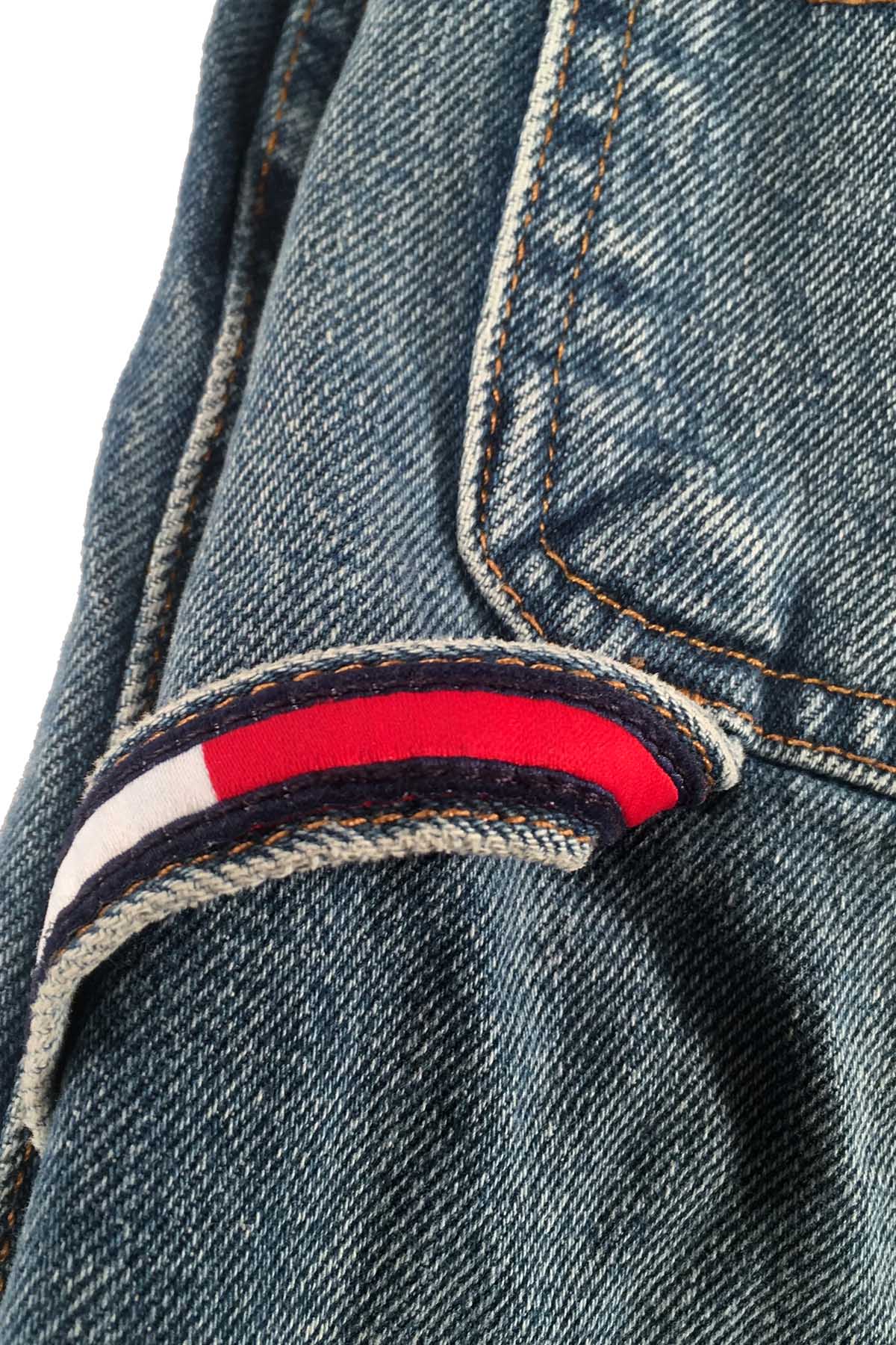 Tommy Hilfiger Medium Blue Wash Distressed Relaxed Tapered Jeans