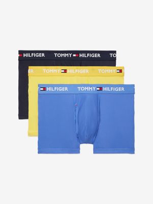 Tommy Hilfiger Men's Everyday Microfiber Trunk 3Pk Pacific Blue/Yellow/Navy
