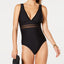 Tommy Hilfiger Mesh-trim Plunge One-piece Swimsuit Black