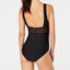 Tommy Hilfiger Mesh-trim Plunge One-piece Swimsuit Black