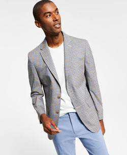 Tommy Hilfiger Modern-fit Brown/blue Check Blazer Brown/Blue thumbnail 1