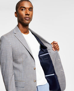 Tommy Hilfiger Modern-fit Brown/blue Check Blazer Brown/Blue thumbnail 3