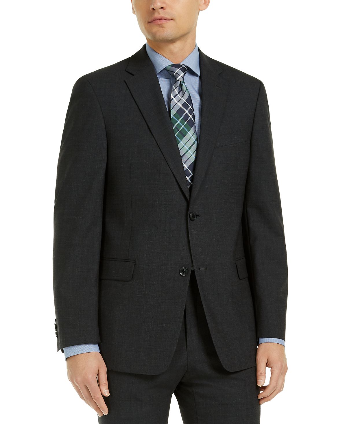 Tommy Hilfiger Modern-fit Charcoal Thflex Suit Jacket Charcoal