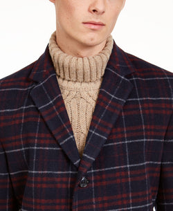 Tommy Hilfiger Modern-fit Performance Stretch Flex Plaid Addison Overcoat Red Blue Plaid thumbnail 4