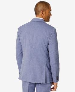 Tommy Hilfiger Modern-fit Th Flex Stretch Chambray Suit Separate Jacket Blue thumbnail 2