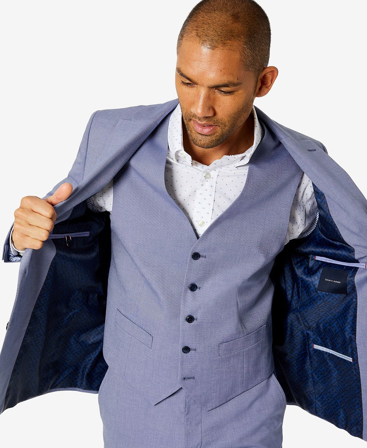 Tommy Hilfiger Modern-fit Th Flex Stretch Chambray Suit Separate Jacke ...