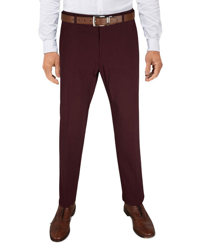 Tommy Hilfiger Modern-fit Th Flex Stretch Comfort Solid Performance Pants Wine Solid