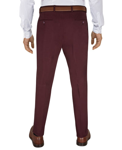 Tommy Hilfiger Modern-fit Th Flex Stretch Comfort Solid Performance Pants Wine Solid