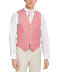 Tommy Hilfiger Modern-fit Th Flex Stretch Red Chambray Vest Red thumbnail 1