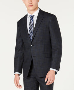 Tommy Hilfiger Modern-fit Thflex Stretch Blue/charcoal Windowpane Plaid Suit Jacket Blue/Charcoal thumbnail 1