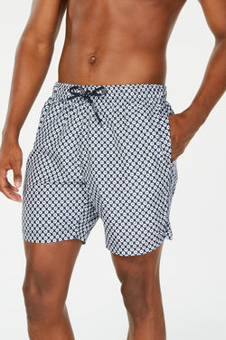 Tommy Hilfiger Navy/Floral-Print 6" Swim Trunk thumbnail 1