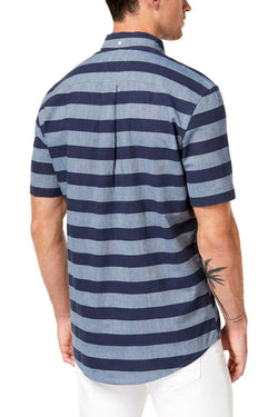 Tommy Hilfiger Peacoat Blue Nite Stripe Classic Fit Shirt thumbnail 2