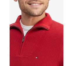 Tommy Hilfiger Peterson Classic-fit Quarter Zip Sweater Chili Pepper Red thumbnail 2