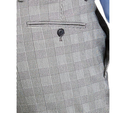 Tommy Hilfiger Plaid Th Flex Stretch Modern-fit Dress Pants White/Black thumbnail 4