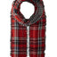 Tommy Hilfiger Red/Multi Houndstooth/Tartan Reversible Scarf
